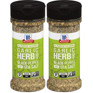 McCormick Garlic, Herb and Black Pepper and Sea Salt All Purpose Seasoning, 4.37 oz(4.37 Ounce (Pack of 2))