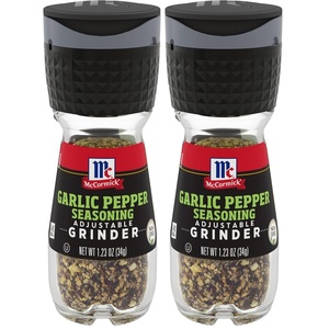 McCormick Garlic Pepper Seasoning Grinder, 1.23 oz (Pack of 6)(1.23 Ounce (Pack of 2))