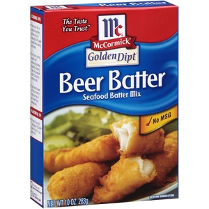 McCormick Golden Dipt Beer Batter Seafood Batter Mix, 10 oz(10 Ounce (Pack of 8))
