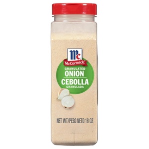 McCormick Granulated Onion, From Whole, White Onions, For Bringing Consistent Flavor to Meals & Recipes, 18 oz(18 Ounce (Pack of 1))