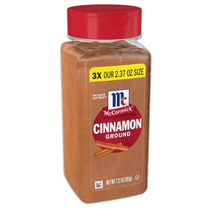 McCormick Ground Cinnamon, Non-GMO, Aged Up to 15 Years, Brings Rich Cinnamon Flavor to Savory & Sweet Recipes, 7.12 oz(7.12 Ounce (Pack of 1))