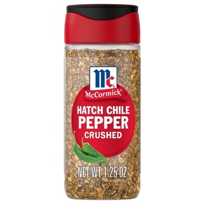 McCormick Hatch Chile Pepper, Crushed, Balanced, Smoky, Sweet Heat, For Salsa, Tacos, Enchiladas, Nachos, Guacamole, Burgers, Scrambled Eggs, and More, 1.25 oz (Pack of 6)