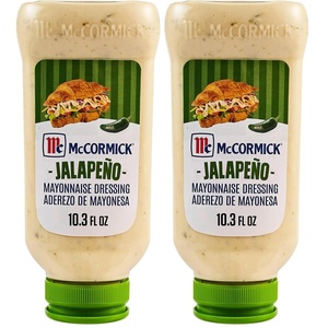 McCormick Mayonnaise Dressing, Jalapeño, A Smooth, Spicy Mayo That is a Great Addition to Sandwiches, Dips, Aioli, Cold Salads, Tacos, and More, 10.3 fl oz (Pack of 6)(10.3 Fl Oz (Pack of 2))