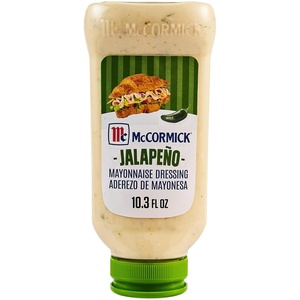 McCormick Mayonnaise Dressing, Jalapeño, A Smooth, Spicy Mayo That is a Great Addition to Sandwiches, Dips, Aioli, Cold Salads, Tacos, and More, 10.3 fl oz (Pack of 6)(10.3 Fl Oz (Pack of 1))