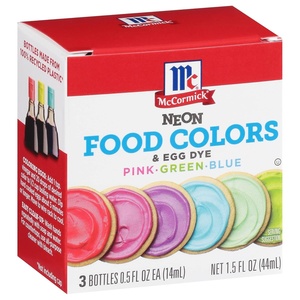 McCormick Neon Assorted Food Colors & Egg Dye, 1.5 fl oz (Pack of 8)(1.5 Fl Oz (Pack of 1))