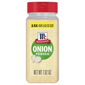 McCormick Onion Powder, Non GMO, Made with Fresh, Whole Onions, For Bringing Consistent Onion Flavor to Favorite Foods While Cooking 7.62 oz (Pack of 6)