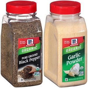 McCormick Organic Pantry Staples Variety Pack, Includes Organic Black Pepper and Organic Garlic Powder, 28.75 oz