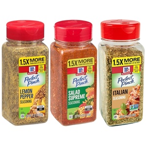 McCormick Perfect Pinch Seasoning Variety Pack, Lemon Pepper, Salad Supreme, and Italian, 21.87 oz