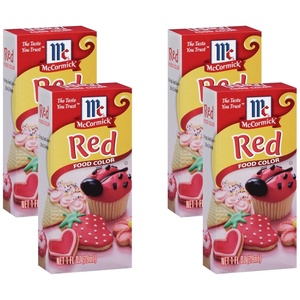 McCormick Red Food Color, 1 fl oz(1 Fl Oz (Pack of 4))