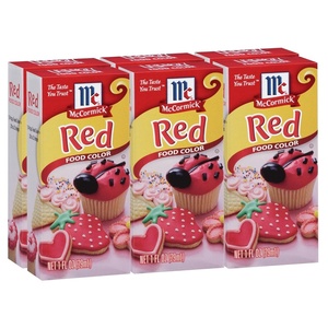 McCormick Red Food Color, 1 fl oz(1 Fl Oz (Pack of 6))