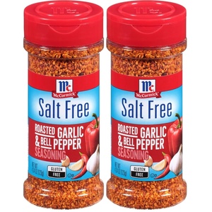 McCormick Salt Free Roasted Garlic & Bell Pepper Seasoning, 4.34 oz(4.34 Ounce (Pack of 2))