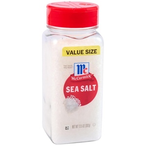 McCormick Sea Salt, Value Size, Bright, Crisp Flavor, Coarse Mediterranean Sea Salt, Minerals, Salt Grinder, Enhances Chicken, Seafood, Steaks, Salads, Pastas & Desserts, Kosher, 13.5 oz