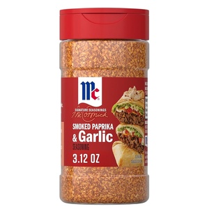 ​​McCormick Seasoning, Smoked Paprika & Garlic, Signature Seasonings, Mix of Garlic, Smoked Paprika & Onion, Shake On, For Roasted Chicken, Veggies & Pasta, No Artificial Flavors, No MSG Added, 3.12 oz(3.12 Ounce (Pack of 1))