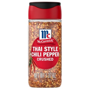 McCormick Thai Style Chili Pepper, Crushed, For Pasta, Stir-Fry, Salad Dressing, Marinade, Drunken Noodles, Pad Thai, and More, 1.37 oz (Pack of 6)